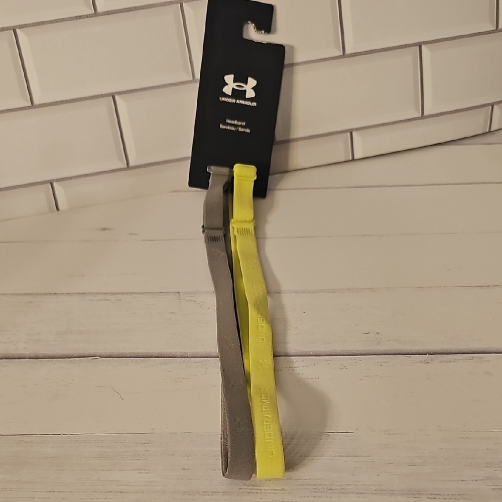 Under Armour Yellow and Gray Fitness Headbands